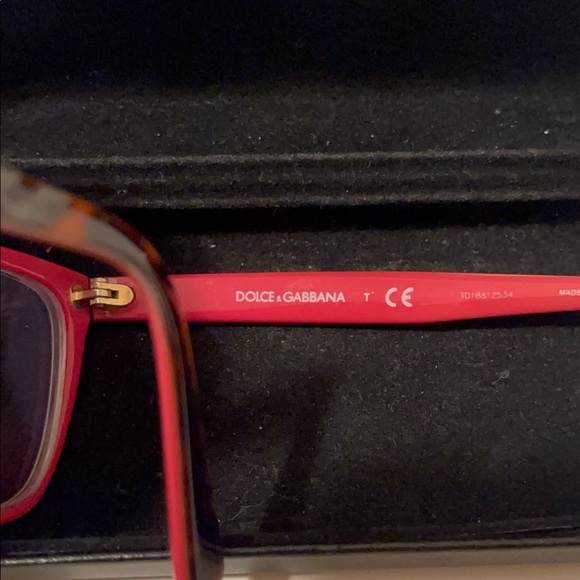 Doloc Gabbana beautiful eyeglasses red and brown - Picture 11 of 16